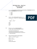 JEE Main - Math Mock Up Test