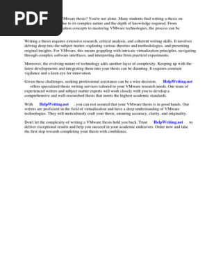 Vmware Thesis