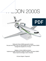 Falcon 2000S Papercraft Instructions