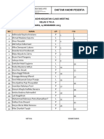 Daftar Hadir Peserta CM