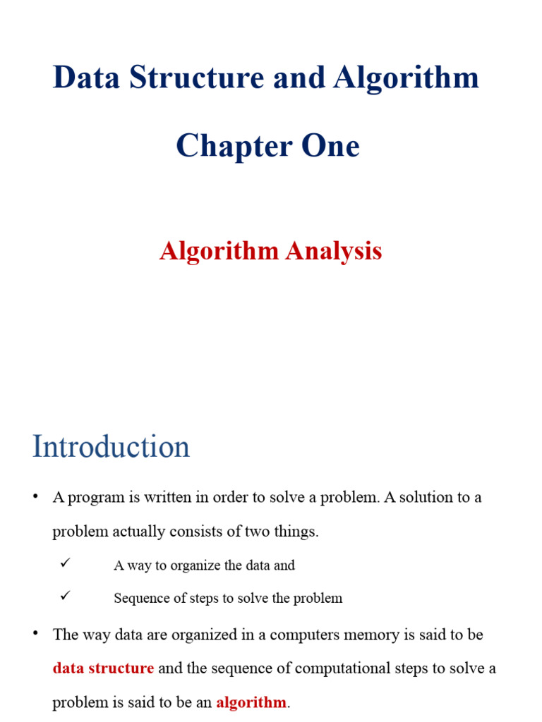 CH1 - Algorithm Analysis | PDF