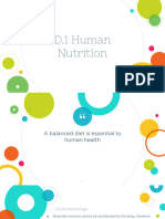 Option D - Unit 1 - Human Nutrition Presentation 