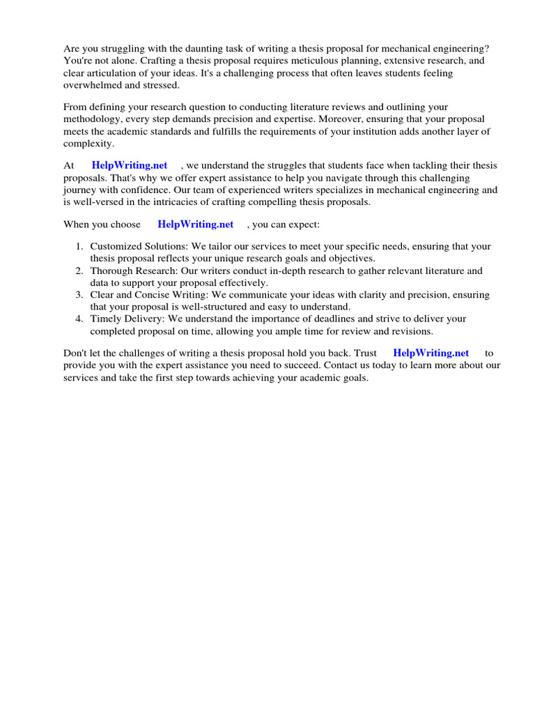 MECHANICAL ENGINEERING PROJECT PROPOSAL SAMPLE PDF intelligence overview