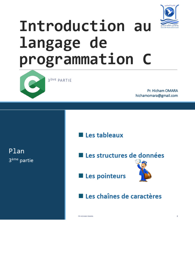 Introduction au langage C : Tableaux et Structures | PDF | Pointeur ...