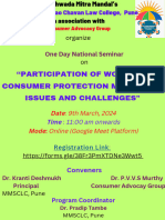 Participation of Women in Consumer Protection Movement Issues and Challenges