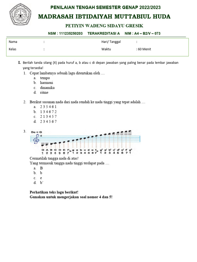 Mengoptimalkan Persiapan: Panduan Lengkap Mengunduh Soal PTS SBdP Kelas 4 Semester 2 Revisi 2018