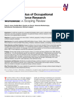 The Global Status of Occupational Therapy Workforce Research Worldwide: A Scoping Review