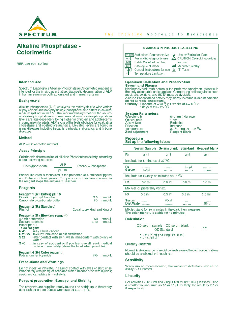 Alkaline Phosphatase Colorimetric PDF