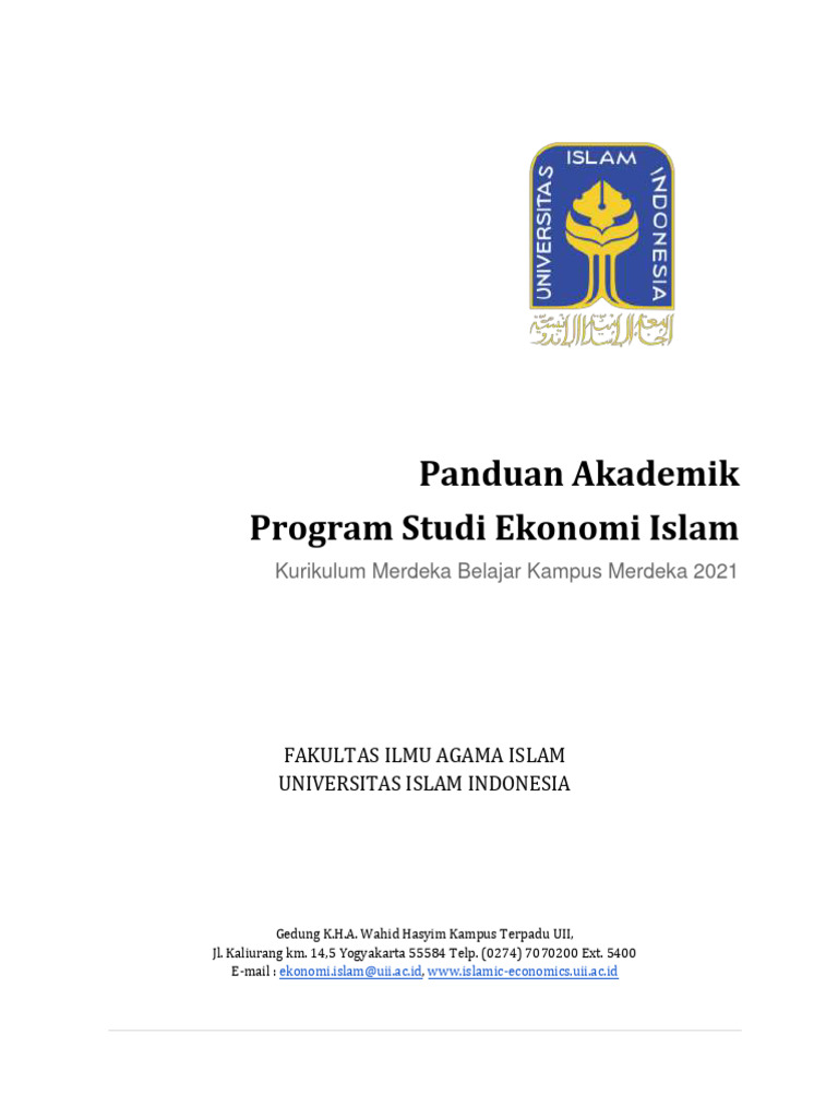 Panduan Akademik Psei Uii 2021 1 Pdf