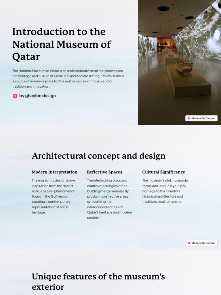 Introduction To The National Museum of Qatar | PDF | Museum | Augmented ...