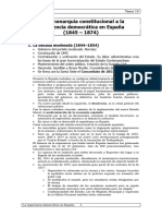 Tema 19 De la monarquía constitucional a la experiencia democrática en España