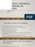 Creative Thinking and Problem Solving