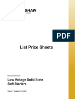 LV Solid State Starters List Price Sheets
