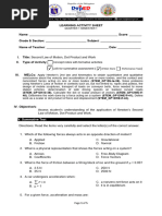 GENERAL PHYSICS 1 GRADE 12 Q1 Summative Test 1 5