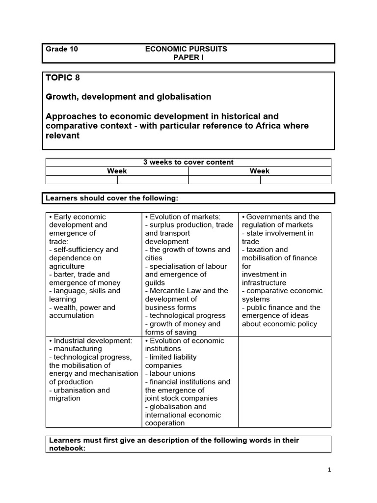 Economic Development and Globalization in Africa | PDF | Economic ...