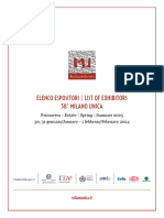 Milano Unica 38 Edizione Elenco Espositori