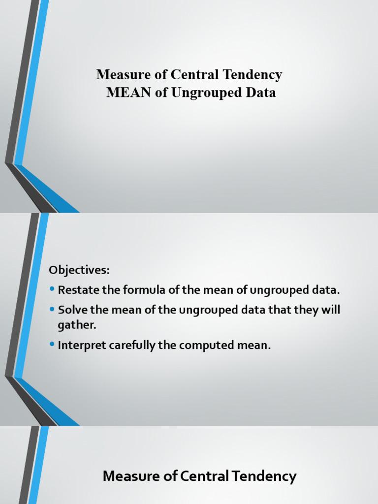 Mean Of Ungrouped Data Ppt