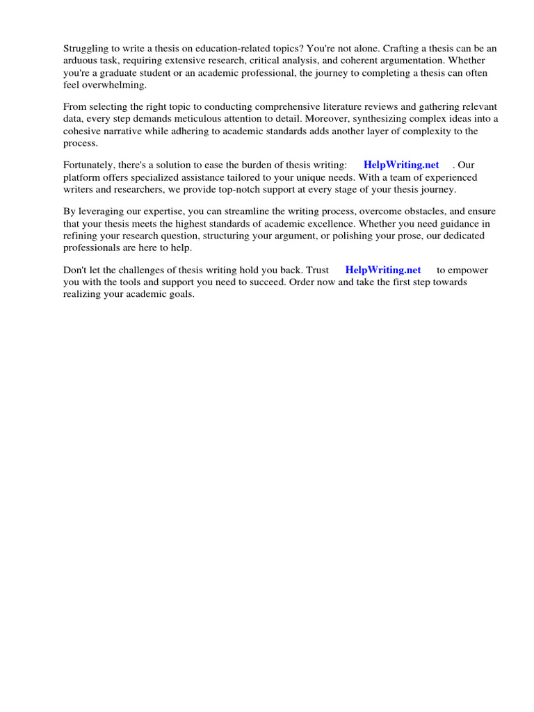 Thesis topics related to education pdf thesis mental disorder