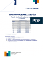 Harmonogram Zjazdow TSM I 23 24