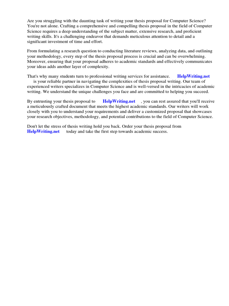 Best Thesis Proposal For Computer Science | PDF | Art