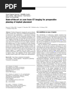 State-Of-The-Art On Cone Beam CT Imaging For Preoperative Planning of Implant Placement