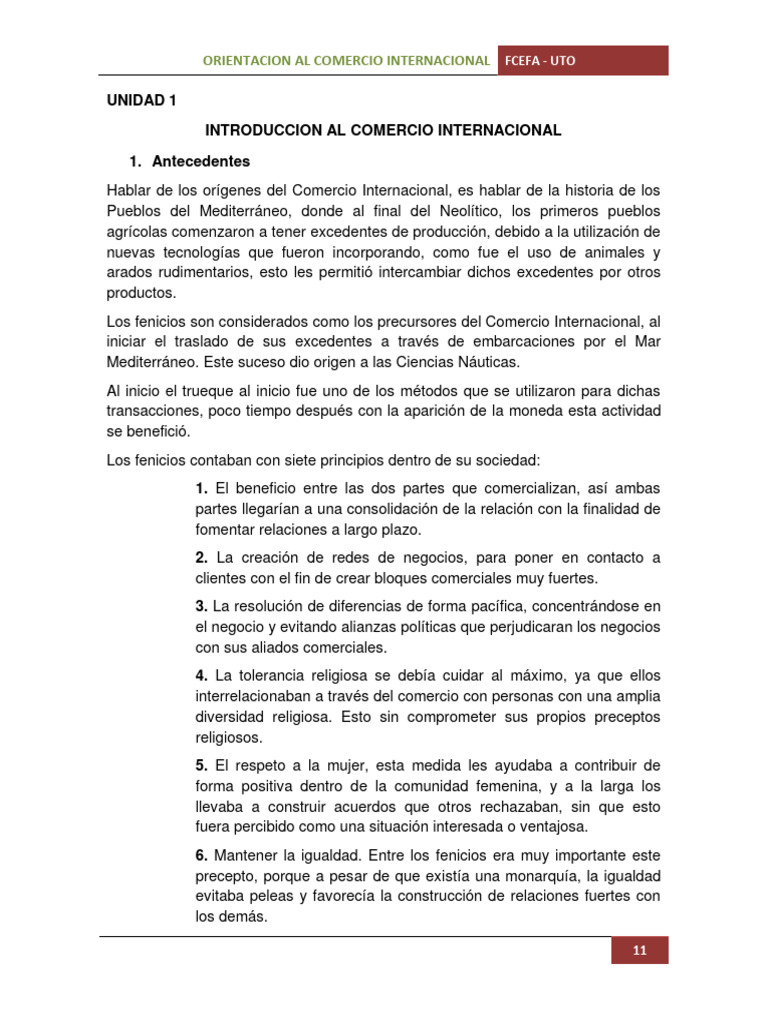 Historia y Principios del Comercio Internacional | PDF | Comercio | El ...