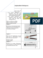 Aufgabenblatt Hebelgesetz