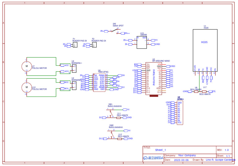 Diagrama do Circuito Fast Line Follower | PDF | Xadrez