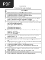 PYTHON ASSIGNMENT 3 and 4