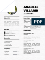 Black and White Minimalist Professional Resume