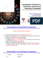 Coordination Chemistry I Structures Isomers and Naming Complexes