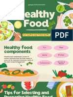 Green and Beige Illustrative Healthy Food Presentation