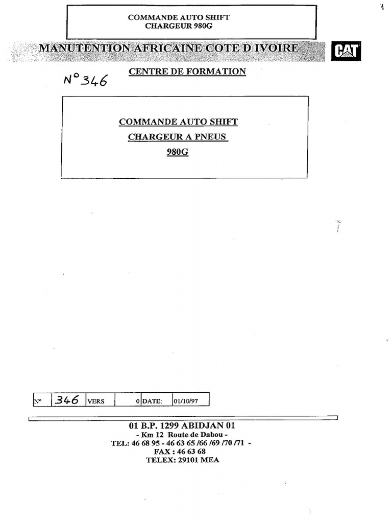 346 980G Commande Auto Shift | PDF