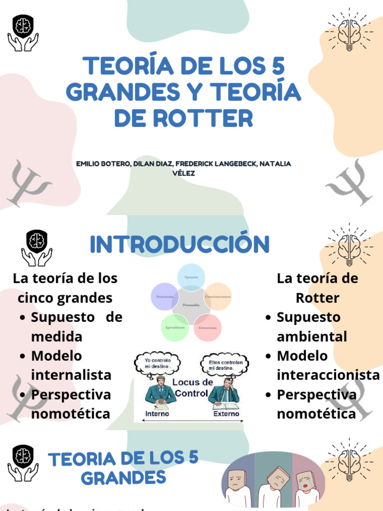 5 Grandes & Rotter Presentación | PDF | Ciencias del comportamiento ...