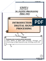 Unit-1 Introduction To Digital Signal Processing