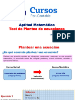 Test de Planteo de Ecuaciones I Solución