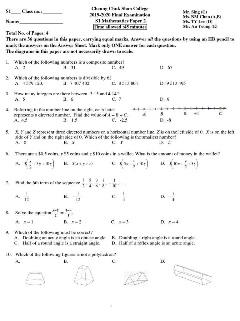 cheung-chuk-shan-f1-2019-final-exam-mc-pdf-cartesian-coordinate