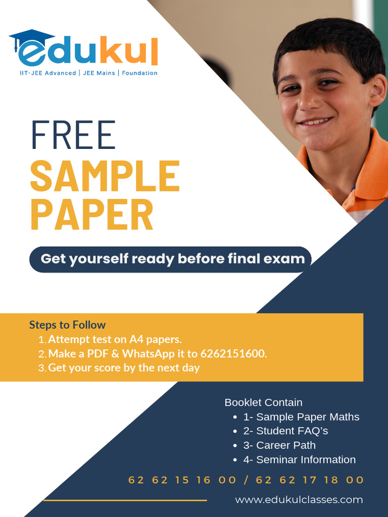 Exam Prep: Math Sample Paper | PDF