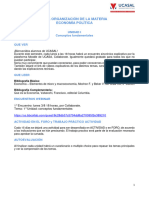 Economia Politica. Guia de Organizacion. Catedra C