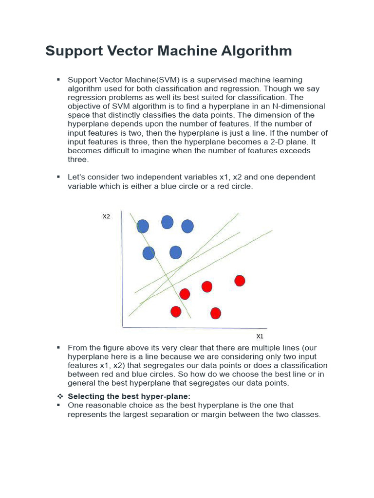Understanding Support Vector Machines | PDF | Support Vector Machine ...