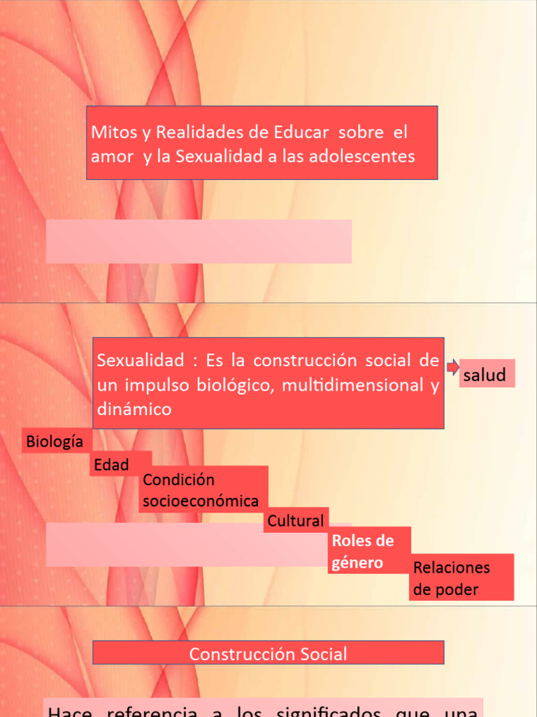 Mitos y Realidades en Sexualidad Adolescente | PDF | La sexualidad ...