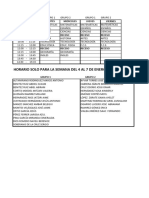 Horario 1° B 4-7 Enero