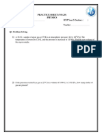 Year 5 Physics Practice Sheet 20, 2022-2023