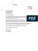 Covering Letter Template