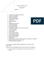 Lista de Materiales 2024