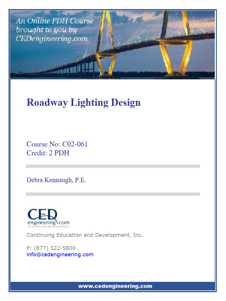 Roadway Lighting Design Pdf Incandescent Light Bulb Fluorescent Lamp