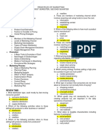 Principles of Marketing Review (1st Sem, 2nd QTR) - Min
