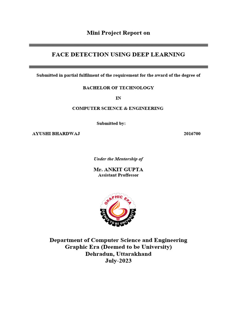 Face Detection with Deep Learning Techniques | PDF | Deep Learning ...