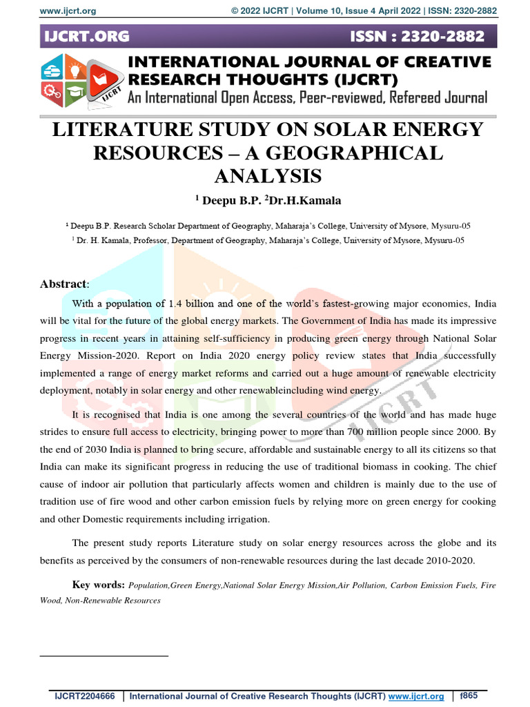 Geographical Analysis of Solar Energy | PDF | Solar Power | Photovoltaics