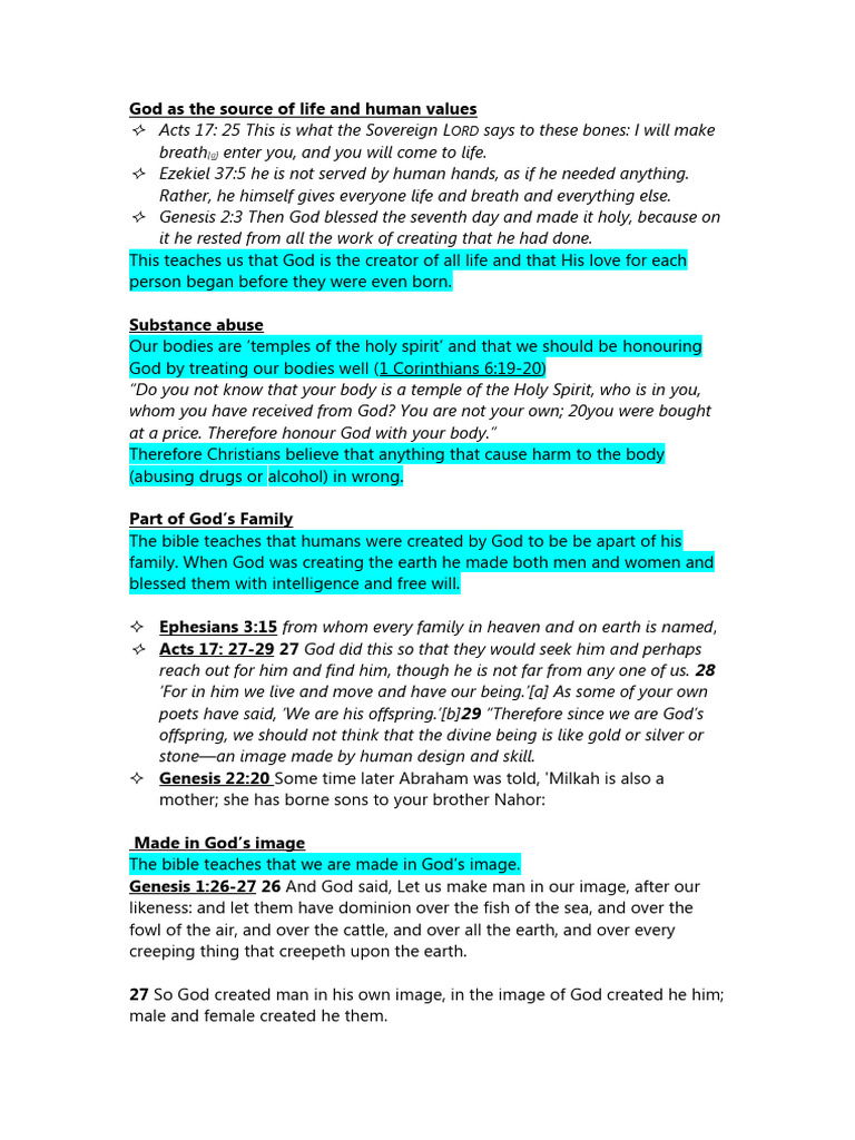 God: Source of Life and Values | PDF | God | Bible